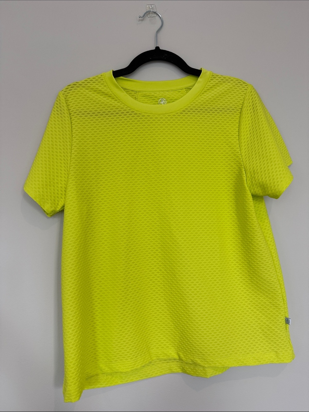 Addison Bay Neon Yellow Short Sleeve Textured Tee